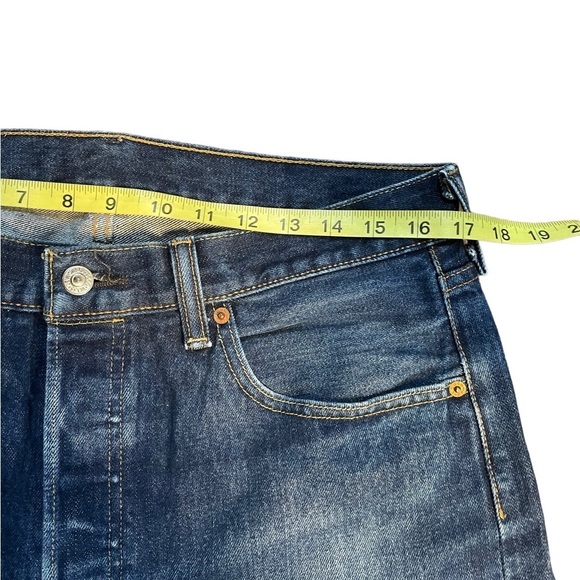 Levi’s button fly straight leg distressed jeans size 33x30 unisex - Picture 13 of 16